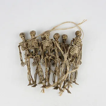 8pcs Okostje Božič Prop Plastičnih Veren Človeške Kosti Lobanje Figur za Grozo Halloween Dekoracijo Zanimivo rekviziti