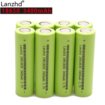 8pcs/veliko Izvirnih 18650 3,7 V 3400mAh LI-Ion baterije za ponovno polnjenje Baterije INR18650 varno baterije Za baterije Bliskavico
