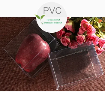 9*9*6 cm-9*9*18cmCreative jasno PVC okno Pravokotne varstvo okolja materiala Prikazno polje Evropske poročno darilo&bonboniera
