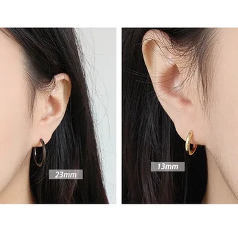 925 Srebro uhan Klasična moda geometrijske ušesu zvoni preprosta ušesa, kosti uho sponke kul osebnost moški ženske fant dekle uho nakit