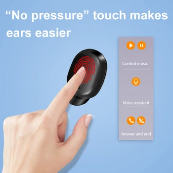 A6X TWS Bluetooth V5.0 Slušalke Brezžične Touch HD Stereo Slušalke Samodejno Par Prstnih šumov za iOS in Android