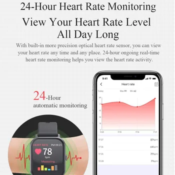 Abay T55 Pametno Gledati Srčni Utrip, Krvni Tlak Fitnes Manšeta Šport Nepremočljiva Pedometer Smartwatch Za