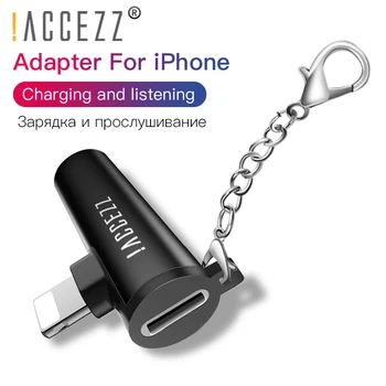 !ACCEZZ 2 v 1 Za Telefon Apple Adapter Za iPhone 11 XS Pro Max X 8, Plus Aux Avdio Kabel Razdelilnik 3.5 mm Jack za Slušalke Pretvornik