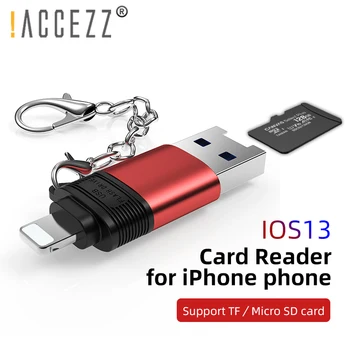 !ACCEZZ TF Card Reader Adapter Za iPhone 11 Pro X XS Max 8 7 6 5 Plus IOS13 Pomnilniške Kartice Micro SD Card Reader Za ipad Računalnika