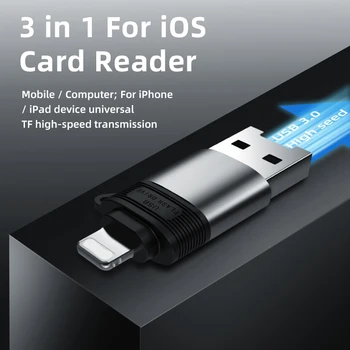 !ACCEZZ TF Card Reader Adapter Za iPhone 11 Pro X XS Max 8 7 6 5 Plus IOS13 Pomnilniške Kartice Micro SD Card Reader Za ipad Računalnika