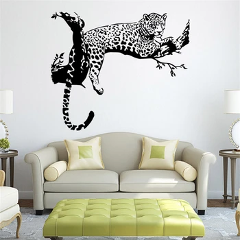 Afriške Piebald Leopard Portret Stenske Nalepke Mačke Mačji Živali Panthera Pardus Plakat Nalepko Verandi Dnevni Sobi Doma Dekor Zidana
