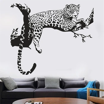 Afriške Piebald Leopard Portret Stenske Nalepke Mačke Mačji Živali Panthera Pardus Plakat Nalepko Verandi Dnevni Sobi Doma Dekor Zidana