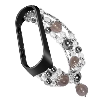 Agate Gem Ženske, Modno Zapestnico za Xiaomi Mi Pasu 5 4 3 Elegantno Zamenljive Watchband Eleganten Trak Pribor za moj band 5