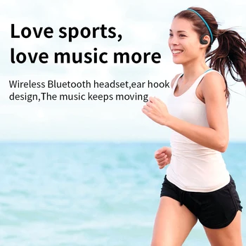 AIKSWE Brezžične slušalke Bluetooth Slušalke 8GB IPX8 Nepremočljiva Predvajalnik Glasbe MP3, Plavanje, Potapljanje Športne Slušalke Za Huawei