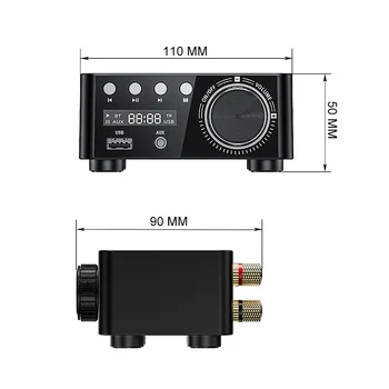 AIYIMA TPA3116 Mini Ojačevalec Zvoka 5.0 Bluetooth Stereo Ojačevalniki HI-fi Avdio Amp 50 W+50 W USB TF MP3 Sistem za Domači Kino