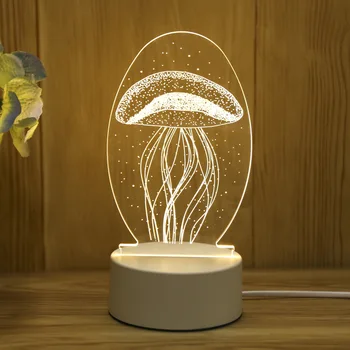 Akril 3D noč lahka otroška soba posteljo majhne namizne svetilke