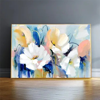 Akvarel Cvetlični Cvetlični Sodobno Minimalistično Alpske Oljna slika na Platnu, Plakati, Tiskanje Cuadros Wall Art Slike Za dnevno Sobo