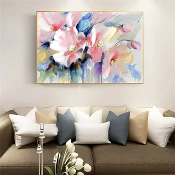 Akvarel Cvetlični Cvetlični Sodobno Minimalistično Alpske Oljna slika na Platnu, Plakati, Tiskanje Cuadros Wall Art Slike Za dnevno Sobo