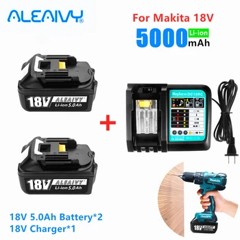 Aleaivy 18V 5.0 Ah Polnilna Litij-ionska baterija Za Makita električno orodje 18 v Baterije BL1840 BL1850 BL1830 BL1860B LXT 400