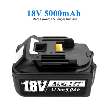 Aleaivy 18V 5.0 Ah Polnilna Litij-ionska baterija Za Makita električno orodje 18 v Baterije BL1840 BL1850 BL1830 BL1860B LXT 400