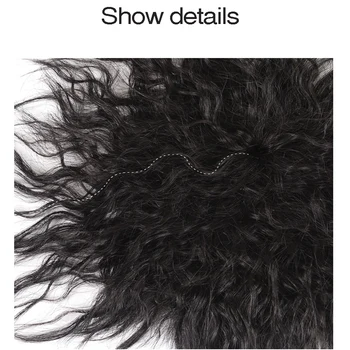 Allaosify Pokrivalo Hairpiece Ženske Kodraste Koruza Brado Naravne Lase Posnetek Ins Lase Pokrivalo Posnetek V Lase Razširitve Sintetičnih Las Čisti
