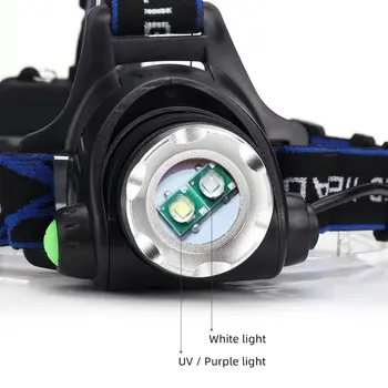 Alonefire HP79-WU multi-funkcijski vodja svetilka led ultravijolično (uv zoomable žaromet svetilka svetilka svetilka