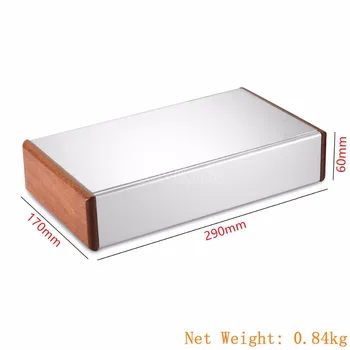 Aluminijasto Ohišje Ojačevalnika Primeru Lesena Stranska Box Mini Ohišje DIY Hiša