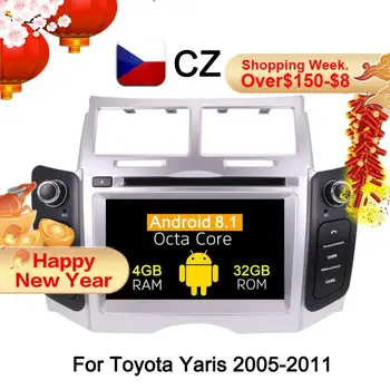 Android 8.1 Avto DVD Predvajalnik Za Toyota Yaris 2005 2006 2007 2008 2009 2010 2011 avto radio stereo z gps navigacijo