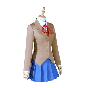 Anime Doki Doki Literature Klub Monika Cosplay Sayori Jurij Natsuki Cosplay Kostum Šolsko Uniformo Dekle Ženske Kopalke Igra Cos