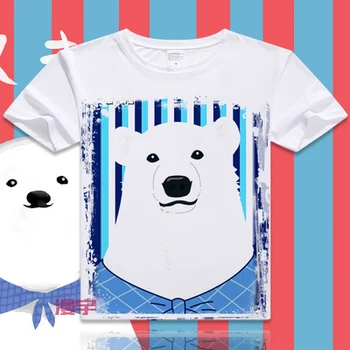 Anime Shirokuma Cafe Panda Srčkan Mehko Bombažno Mešanica T-Shirt Tee Poletje Kratek Rokav Vrhovi Unisex Cosplay S-XXXL