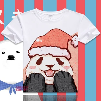 Anime Shirokuma Cafe Panda Srčkan Mehko Bombažno Mešanica T-Shirt Tee Poletje Kratek Rokav Vrhovi Unisex Cosplay S-XXXL