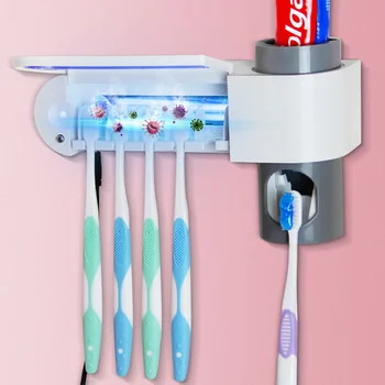 Antibacteria UV zobna ščetka Imetnik Samodejno zobna pasta Razpršilnik Sterilizirajte Dom Čistejši Sterilizirajte Kopalnica Dodatki Set