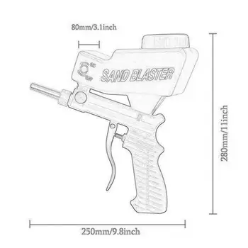Antikorozijski Zaščiti Zraka Spot Pesek Blaster Teža Krme Pištolo Peskanje Prenosni Pnevmatsko Pištolo Peskanje Industrijske dobave