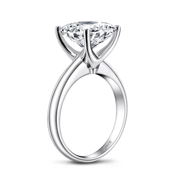 ANZIW 925 Sterling Silver 3 Karati Princesa Cut Zaročni Prstan za Ženske Sona Simulirani Diamantno Obletnico Solitaire Ring