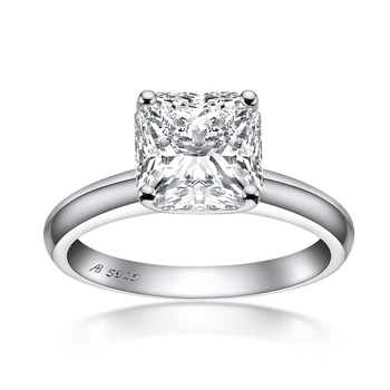 ANZIW 925 Sterling Silver 3 Karati Princesa Cut Zaročni Prstan za Ženske Sona Simulirani Diamantno Obletnico Solitaire Ring