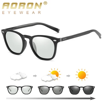 AORON Polarizirana Photochromic sončna Očala Moški/Ženske, Modni, Klasični Okrogla sončna Očala TR Okvir iz Aluminija Noge UV zaščita Očal