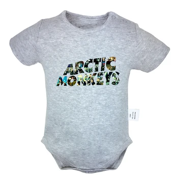 Arctic Monkeys Rock Band Natisnjeni 6-24M Novorojenega Dojenčka Baby Dekle Fantje Oblačila, Kratek Rokav Romper Jumpsuit Obleke Bombaž