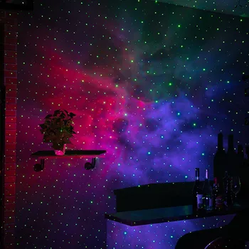 Aurora Star Galaxy Zvezdnato Nebo LED Projektor Lučka za Obračanje Noč Svetlobe, Barvna Meglica Oblak Lučka Atmospher Spalnica Poleg Lučka