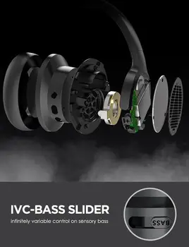AUSDOM BAS ENO Brezžične Slušalke Aktivni šumov Slušalke z izjemno Globok Bas Bluetooth 5.0 Slušalke Slušalke