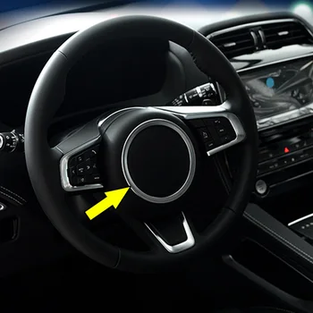 Auto ABS Chrome Volan Okrasni Prstan Nalepke Logotip Decals Trim za Jaguar XF XE F-TEMPO F-TYPE Avto Notranja Oprema
