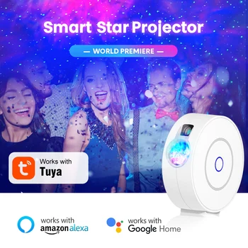 AVATTO Tuya Smart Star Projektor s Pisanimi Laser Zvezdnato Nebo, Smart Življenje APP WiFi Meglica Projektor za leto 2020 Božično Darilo
