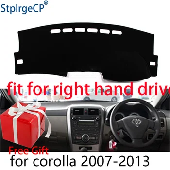 Avto nadzorna plošča Pokrov Mat za Toyota Corolla Axio 2007-2013 Desni Pogon Dashmat Dash Pad Mat Zajema nadzorno ploščo Pribor