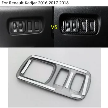 Avto palico styling kritje ABS Chrome/ogljikovih vlaken spredaj glavo stikala za luč trim okvir luči Za Renault Kadjar 2016 2017 2018