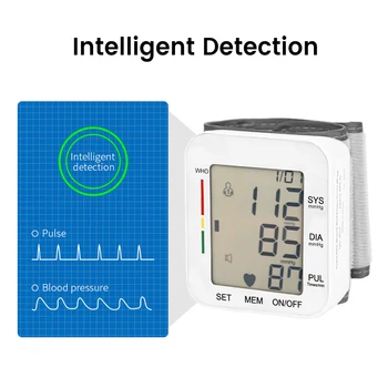 Avtomatski Zapestni Krvnega Tlaka, Spremljanje Digitalne Tonometer Merilcem Tlaka Medicinske Sphygmomanometer Utrip Srčni Utrip Stopnja Meter