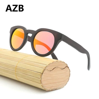 AZB Retro Vintage Lesa Leče, sončna Očala Moški Ženske Stekla Bambusa Polarizirana sončna Očala au Sonca Steklo z Bambusa Polje kot Darila