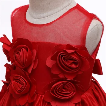 Baby Rojstni Dan Obleko Malčka 1 Leto, Rojstni Dan Obleko Cvetlični Čipke Obleko Krst Obleke Otroške Obleke Malčka Obleke Vestido