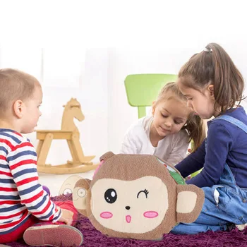 Baby Srčkan Živali Krpo Knjiga 3D Cartoon Opica Slog Mehko Nepremočljiva Tkanine, ki Poučujejo Igra, Učenje Zgodnjega Izobraževanja Za Otroke