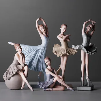 Balerina Kipi Namizni Okras Plastičnih Ples Dekle Obrti Plesalec Baleta, Figurice za Dom Dekor Božično Darilo za Rojstni dan
