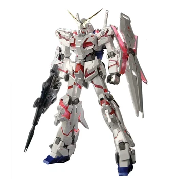 Bandai Gundam MG 1/100 RX-0 Samorog Ver.Ka Titanium Konča Sestavite Model Kompleti Figuric Plastični Model Igrače
