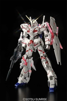 Bandai Gundam MG 1/100 RX-0 Samorog Ver.Ka Titanium Konča Sestavite Model Kompleti Figuric Plastični Model Igrače