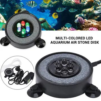 Barva Spreminja, LED Nepremočljiva Luči Akvarij Krog Fish Tank Bučke Dekor Lučka je plug ，primerna za vse velikosti fish tank uporabo.