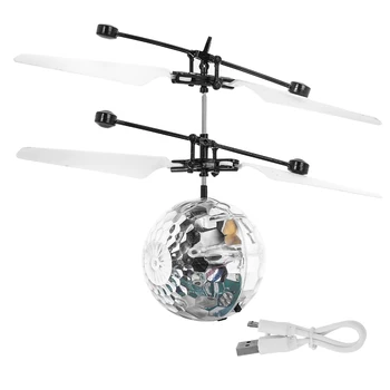 Barvita Mini Indukcijske letalo Drone Shinning LED RC drone, ki Plujejo pod Žogo Helikopter Žogo Indukcijske dron Quadcopter otroci igrače