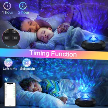 Barvita Star projektor svetlobe Nebo Galaxy Wifi Smart Življenje USB Glasovni Nadzor Predvajalnik Glasbe LED Nočna Lučka Projekcija Romantično Lučka