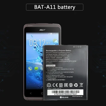 Baterija BAT-A11 2000mAh Za Acer Liquid Z410 T01 Z330 Pametni BAT-A11 Polnilna Litij-ionsko Polimer Baterijo