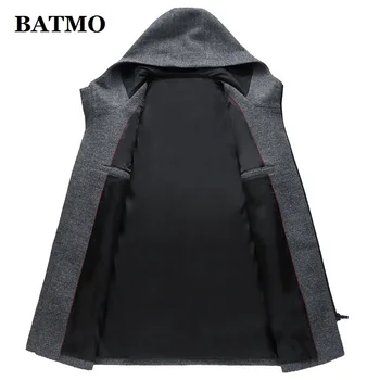 BATMO 2019 nov prihod jeseni visoko kakovost volne hooded jarek plašč, moški,moški hooded dolgo jopiči plus-size 1818